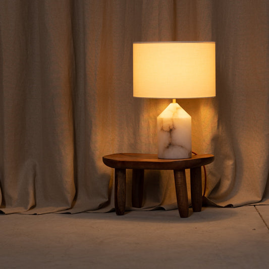Josef White Alabaster Table Lamp