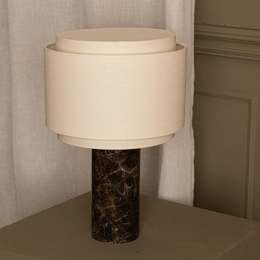 Pipito Duoble Brown Marble Table Lamp