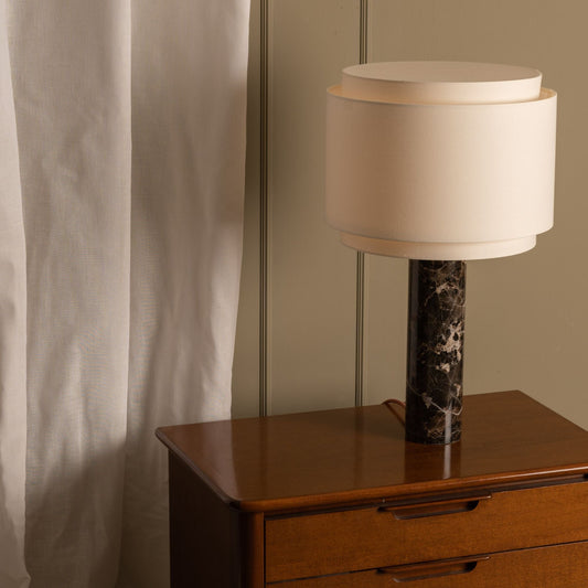 Pipo Duoble Brown Marble Table Lamp