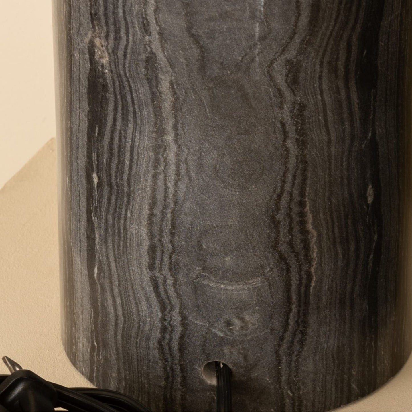 Pura Kelo Black Marble Table Lamp