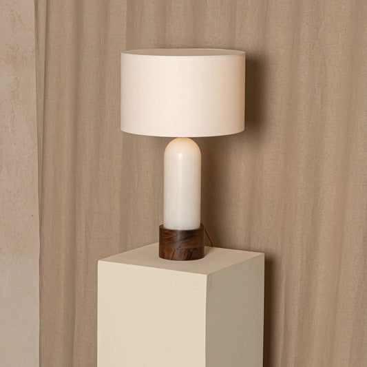 Pura Kelo White Alabaster Table Lamp