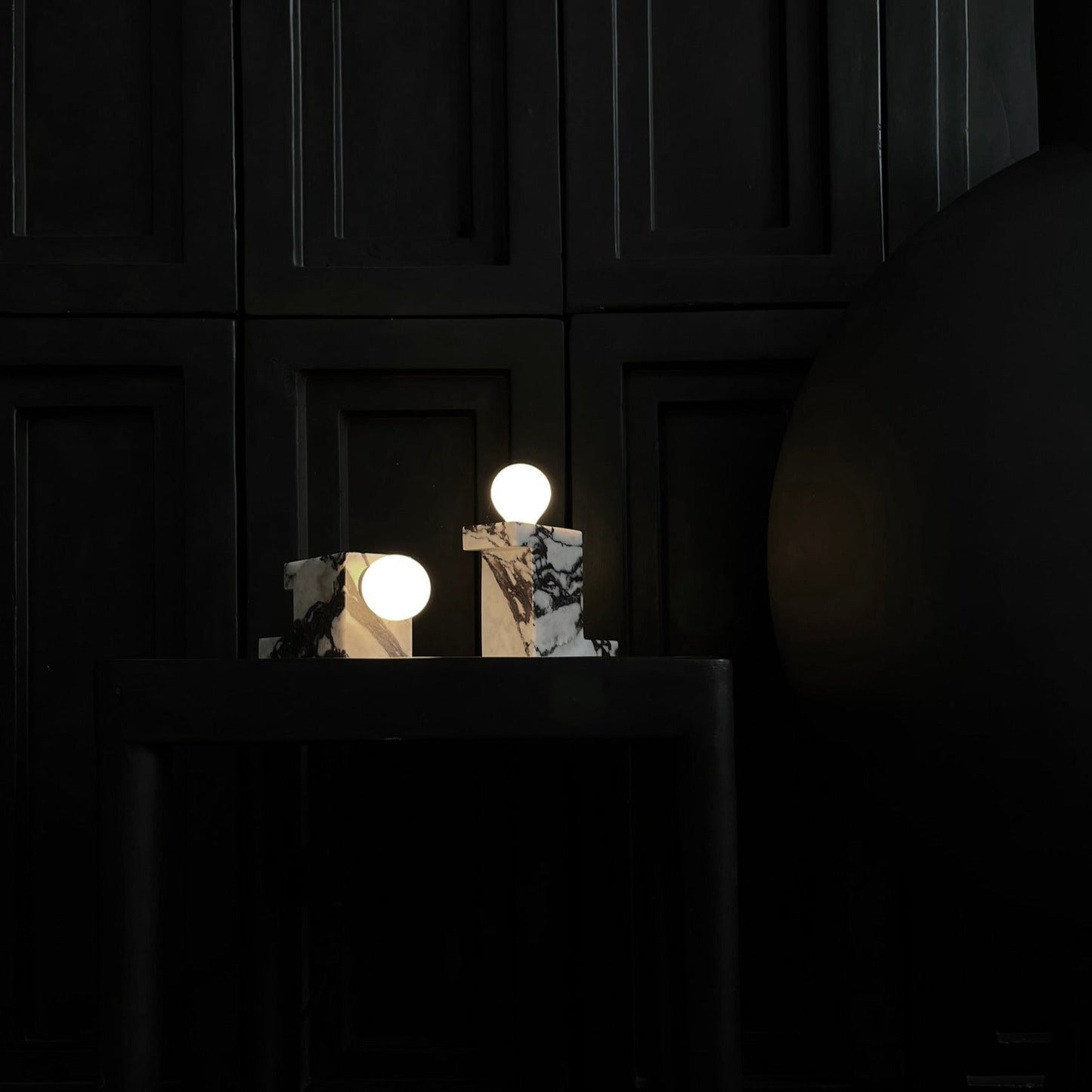 Brick Lamp, Tall - Calacatta